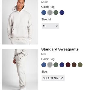 COMFRT Unisex Standard Hoodie and Sweatpants Set in Fog